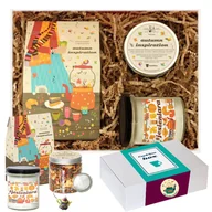 Zestawy upominkowe - Gotowy zestaw prezentowy „Box AUTUMN INSPIRATION“ herbata mix 10szt. zaparzacz herbata PREMIUM świeca sojowa prezent upominek na jesienne wieczory d.. - miniaturka - grafika 1