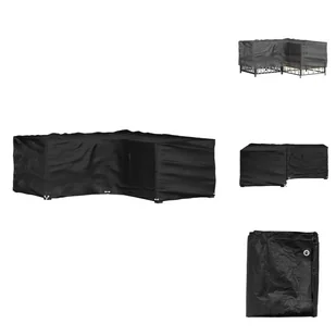 vidaXL Pokrowiec na meble ogrodowe w kształcie litery L 12 oczek 185x185x70 cm - Pokrowce ochronne na meble ogrodowe - Pokrowce na meble ogrodowe - miniaturka - grafika 1