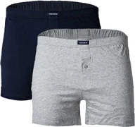 Majtki męskie - Szorty męskie CECEBA, 2-pak - bokserki, basic, bawełna, M-8XL, gładkie szare L - miniaturka - grafika 1