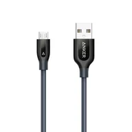 Kable komputerowe i do monitorów - Anker PowerLine+ Micro USB kabel USB 0,9 m Micro-USB B USB A Czarny - miniaturka - grafika 1