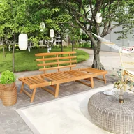 Ławki ogrodowe - vidaXL Ławka ogrodowa 2-w-1 190 cm lite drewno akacjowe 316471 - miniaturka - grafika 1