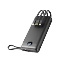 Powerbanki - Veger Power bank C20 20 000mah Micro + Usb-C + Lightning 8-Pin Czarny W2047 - miniaturka - grafika 1