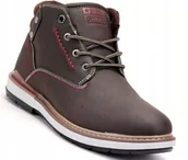 Botki męskie - TRZEWIKI BIG STAR BB174060 Męskie Brązowe Wygodne i Stylowe R. 43 - miniaturka - grafika 1