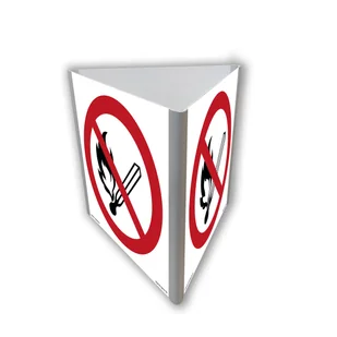 BA802 ZAKAZ UŻYWANIA OTWARTEGO OGNIA - PALENIE TYTONIU ZABRONIONE (3D DOŚCIENNY), PS - PŁYTA PCV 1MM FOTOLUMINESCENCYJNA; (150X150MM) - Systemy ekspozycyjne i znaki informacyjne - miniaturka - grafika 1