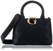 Torebki damskie - Guess G Vibe Micro Mini, torba na messenger dla kobiet, czarne logo, Czarne logo - miniaturka - grafika 1