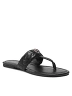 Klapki i japonki damskie - Kurt Geiger Japonki Kensington T-Bar Sandal 8651400109 Czarny - miniaturka - grafika 1