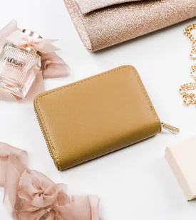 Lumarko Poręczny portfel damski z gładkiej eko skóry zapinany suwakiem ! - Portfele - miniaturka - grafika 4