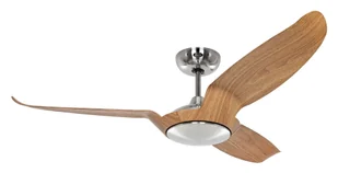 Energooszczędny wentylator sufitowy z pilotem Eco Talos 135 cm chrom / dąb - Wentylatory sufitowe - miniaturka - grafika 1