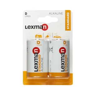 Bateria alkaliczna STANDARD LR20/D 2 SZT. LEXMAN - Baterie i akcesoria - miniaturka - grafika 1