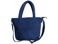 Torebki damskie - Torebka Damska Shopper Na Ramię Bag Niebieska Pojemna Uniwersalna I Miejska - miniaturka - grafika 1