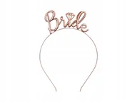Dodatki do strojów karnawałowych - Opaska Bride Różowe złoto Rose Gold - miniaturka - grafika 1