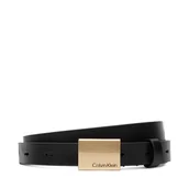 Paski - Pasek Calvin Klein Titlecase Plaque Belt 20Mm LV04F7089G Czarny - miniaturka - grafika 1