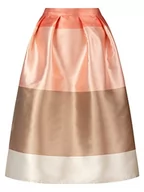 Spódnice - ApartFashion Damska spódnica satynowa, morelowa, wielokolorowa, normalna, morelowo-wielokolorowy, 40 - miniaturka - grafika 1