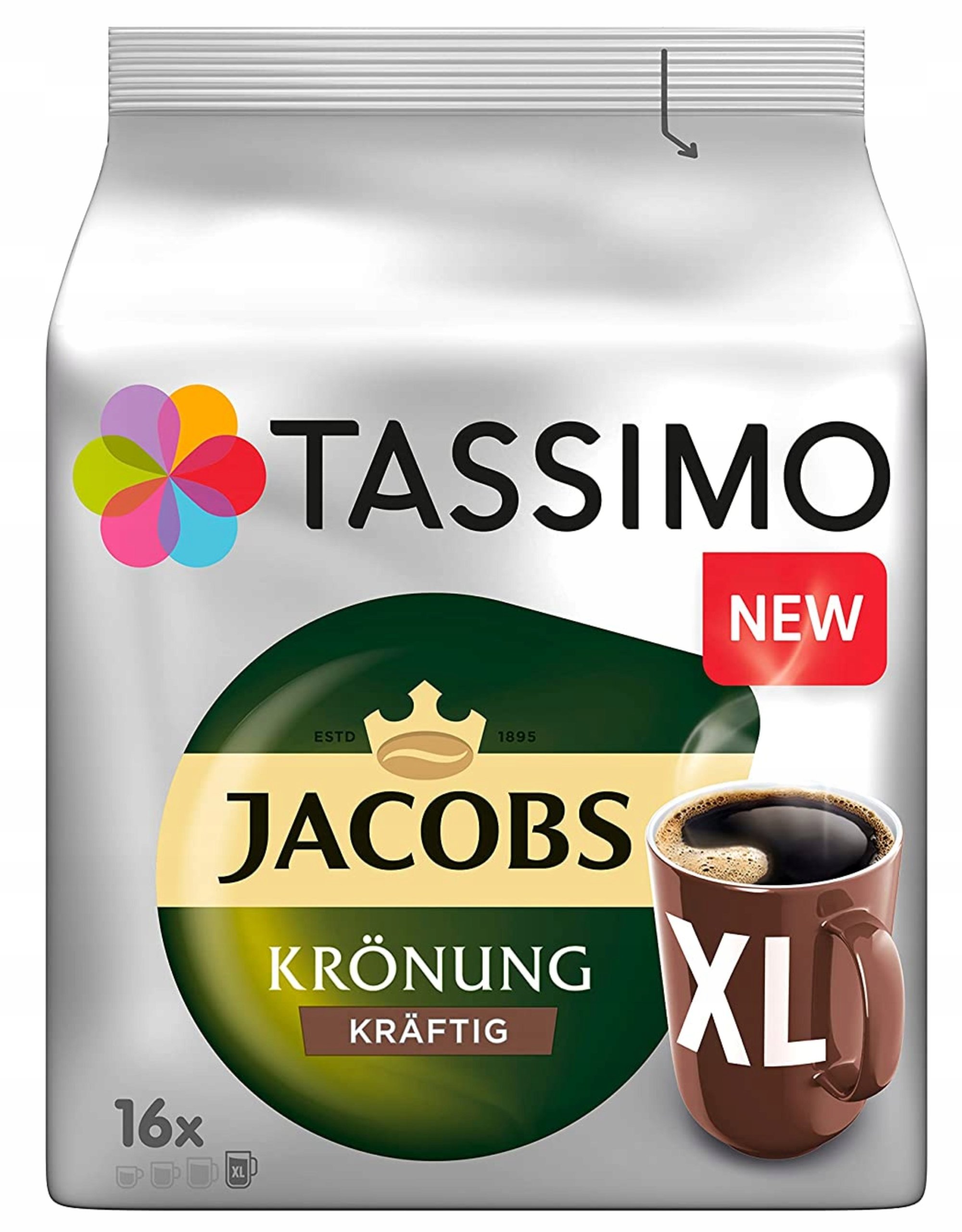 Kapsułki kawa Tassimo Jacobs Kronung Kraftig XL 16 sztuk