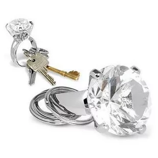 Brelok do kluczy "Diament", przeźroczysty 5903181040481 - Breloki - miniaturka - grafika 1