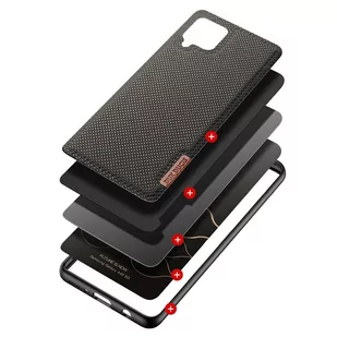 Dux Ducis Fino etui pokrowiec pokryty nylonowym materiałem Samsung Galaxy A42 5G zielony - Etui i futerały do telefonów - miniaturka - grafika 2