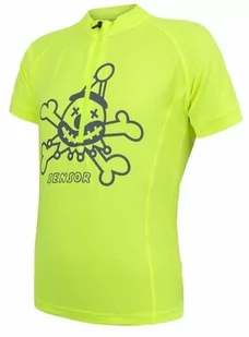 Dziecięcy rowerowy bluza Sensor Coolmax Entry neon yellow błazen - Bluzy na rower - miniaturka - grafika 1