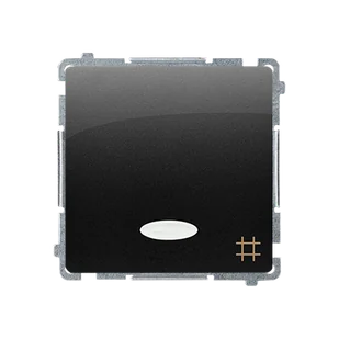 Wyłącznik krzyżowy BASIC z podśw. LED - czarny mat - Wyłączniki światła i elektryczne - miniaturka - grafika 1