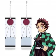 Kolczyki - KOLCZYKI DEMON SLAYER KIMETSU NO YAIBA ANIME TANJIROU PREZENT - miniaturka - grafika 1