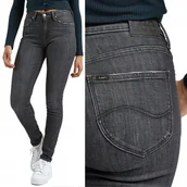 Spodnie damskie - Lee SCARLETT HIGH Middle of the Night RURKI WYSOKI STAN SZARY DżINS W28 L33 - miniaturka - grafika 1