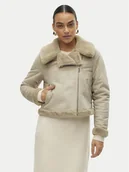 Płaszcze damskie - Vero Moda Kożuch Peggy 10290150 Szary Regular Fit - miniaturka - grafika 1