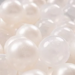 KiddyMoon, plastikowe piłeczki 7cm perła-transparent 50 - Zabawki do kąpieli - miniaturka - grafika 1