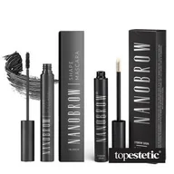 Palety i zestawy do makijażu - Nanobrow Nanobrow + Shape Mascara ZESTAW Odżywka do brwi 5 ml + Maskara do brwi stylizuje, układa, dodaje koloru 7 ml (kolor black) - miniaturka - grafika 1