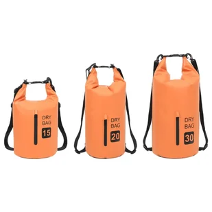 VidaXL Lumarko Worek wodoszczelny z suwakiem, pomarańczowy, 15 L, PVC 92784 VidaXL - Akcesoria turystyczne - miniaturka - grafika 1