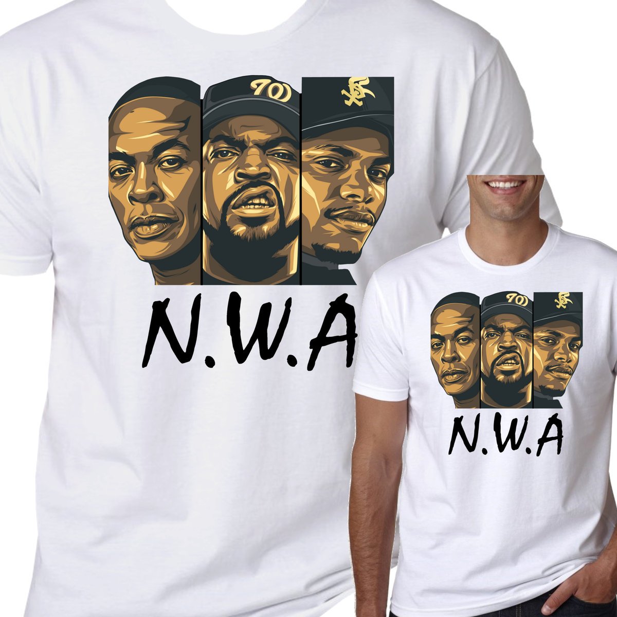 T-Shirt KOSZULKA N.W.A STRAIGHT OUTTA RAP M 0845