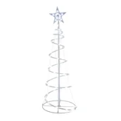 Ozdoby bożonarodzeniowe - Choinka spiralna zewnętrzna Spark zimny biały 48 x 150 cm - miniaturka - grafika 1