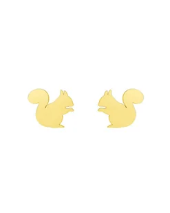 Złote kolczyki wiewiórki - Kolczyki - miniaturka - grafika 1