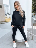 Dresy damskie - Komplet dresowy FITT damski czarny Dstreet AY0791-L - miniaturka - grafika 1