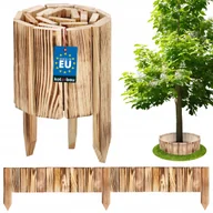 Ogrodzenia - OBRZEŻE PALISADA OGRODOWA PŁOT DREWNIANY TRAWNIKOWY WBIJANY OPALANY 15X110 - miniaturka - grafika 1