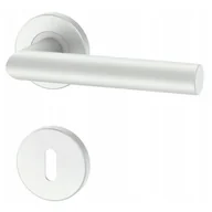 Klamki - Klamka UNO srebrna na okrągłym szyldzie na klucz Italian Line - miniaturka - grafika 1