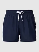 Kąpielówki męskie - Spodenki kąpielowe z nadrukiem z logo - miniaturka - grafika 1