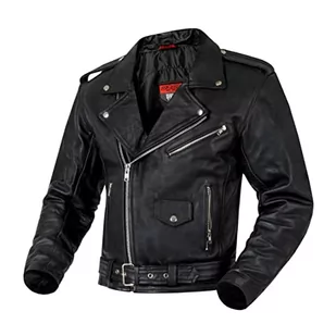 Ozone Ramones kurtka motocyklowa ze skóry, dla mężczyzn, swobodna, ochraniacz na łokcie i ramiona, 5 kieszeni, regulowana talia - Odzież motocyklowa - miniaturka - grafika 1