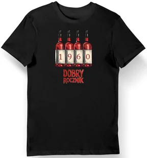 Koszulka męska na 65 urodziny 1960 dobry rocznik czarna L - Koszulki męskie - miniaturka - grafika 1