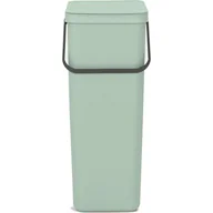 Kosze na śmieci - Brabantia Kosz do segregacji odpadów Sort & Go 40 l zieleń jadeitowa 212826 - miniaturka - grafika 1