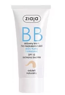 Podkłady do twarzy - Ziaja BB krem do skóry tłustej i mieszanej odcień naturalny SPF15 50ml 54207-uniw - miniaturka - grafika 1