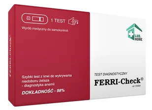 ZBADAJSIE SP. Z O.O. ZBADAJSIE SP Z O.O FERRI-Check Test z krwi do wykrywania niedoboru żelaza 1 sztuka - Testy ciążowe i diagnostyczne - miniaturka - grafika 1