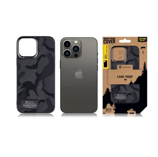 Tactical Tactical Camo Troop Cover for Apple iPhone 13 Pro Max Black standard - Etui i futerały do telefonów - miniaturka - grafika 1