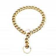 Obroże dla psów - Obroża dla psa ZŁOTA Pozłacana metalowa rozmiar L - miniaturka - grafika 1