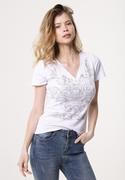 Koszulki i topy damskie - Biały T-shirt Tattle - miniaturka - grafika 1