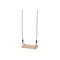Place zabaw - Huśtawka z drewna świerkowego 40 x 16 cm z linami 1,8 m - miniaturka - grafika 1