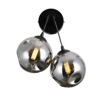 Lampy ścienne - Kinkiet Perlos WL-54456-2A-BK-SMG - Italux - miniaturka - grafika 1