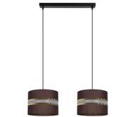 Lampy sufitowe - Żyrandol na lince CORAL 2xE27/60W/230V brązowy - miniaturka - grafika 1