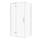 Kabiny prysznicowe - Kabina prysznicowa Cersanit Jota 100x80x195 prostokątna chrom transparentne S160-032 - miniaturka - grafika 1