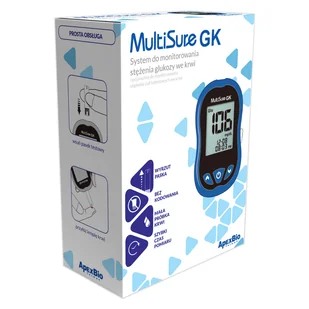 MultiSure GK, system do monitorowania stężenia glukozy i ciał ketonowych we krwi - Glukometry i akcesoria dla diabetyków - miniaturka - grafika 1