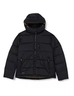 Bluzy męskie - camel active Męska bluza z kapturem z podszewką, czarny, 110 - miniaturka - grafika 1