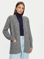 Swetry damskie - Noisy May Kardigan Sutton 27030436 Szary Loose Fit - miniaturka - grafika 1